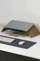 Fagus Wood-Doğal Ağaç Laptop Masa Standı ve Yükseltici Notebook Tutucu (Ceviz)-Laptop Standı-5-fleurdirect.live