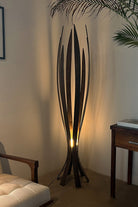 Fagus Wood-''hedra Lambader, İskandinav Tarzı Ahşap Lambader, Dekoratif Yer Lambası, Modern Salon Aydınlatma'' (cevi̇z)-Lambader-1-fleurdirect.live