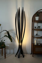 Fagus Wood-''hedra Lambader, İskandinav Tarzı Ahşap Lambader, Dekoratif Yer Lambası, Modern Salon Aydınlatma'' (cevi̇z)-Lambader-6-fleurdirect.live