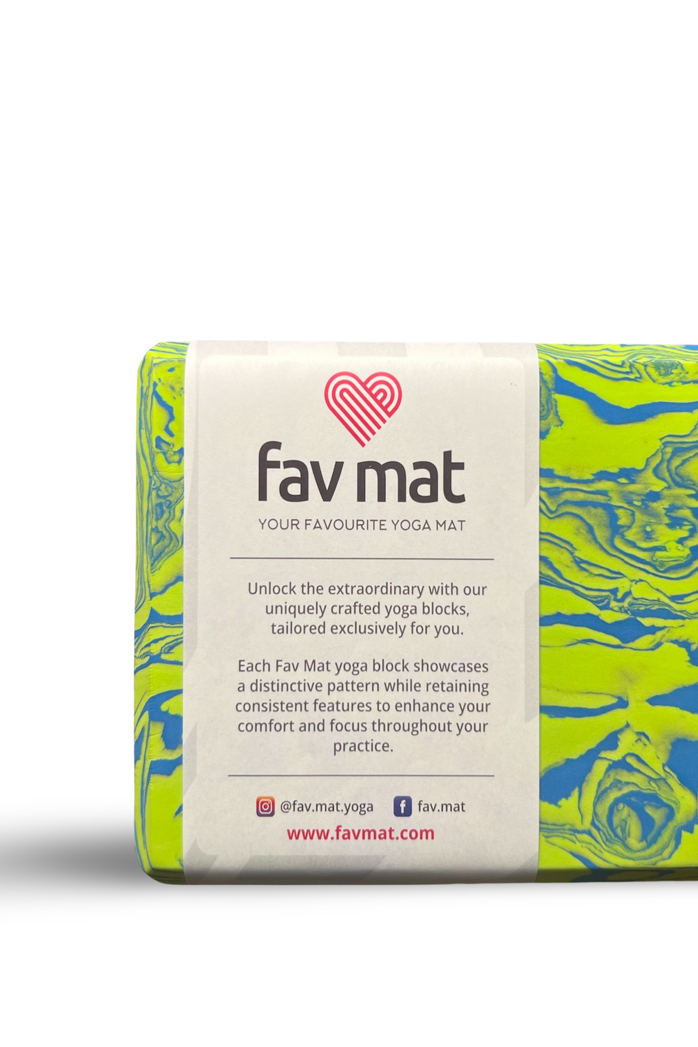 Fav Mat-Premium Sünger Yoga Bloğu - Yeşil-Yoga Blok-1-fleurdirect.live