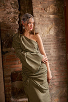 Fèe Muse-Hera In Khaki Elbise-Elbise-1-fleurdirect.live