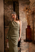 Fèe Muse-Hera In Khaki Elbise-Elbise-6-fleurdirect.live