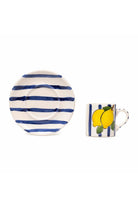 Feeling Good Inside-Dark Blue Lemon Line Handled Coffee Set-Bardak-2-fleurdirect.live