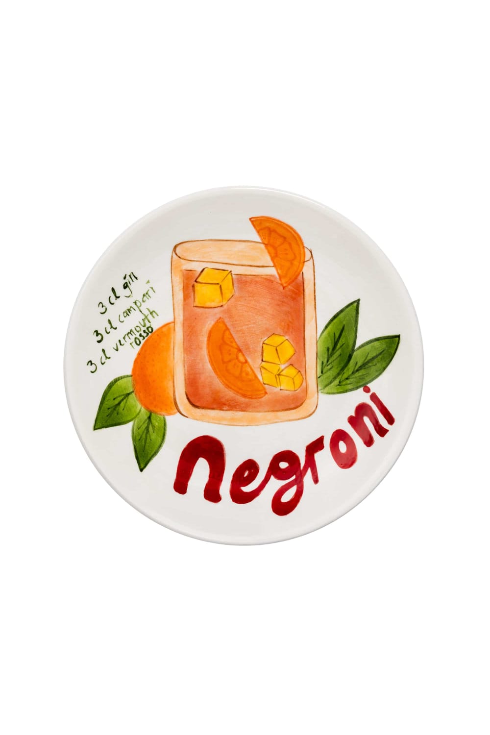 Feeling Good Inside-Pop-up Cocktail Collection Handmade Seramik Negroni Kokteyl Tabağı-Tabak & Kase-1-fleurdirect.live