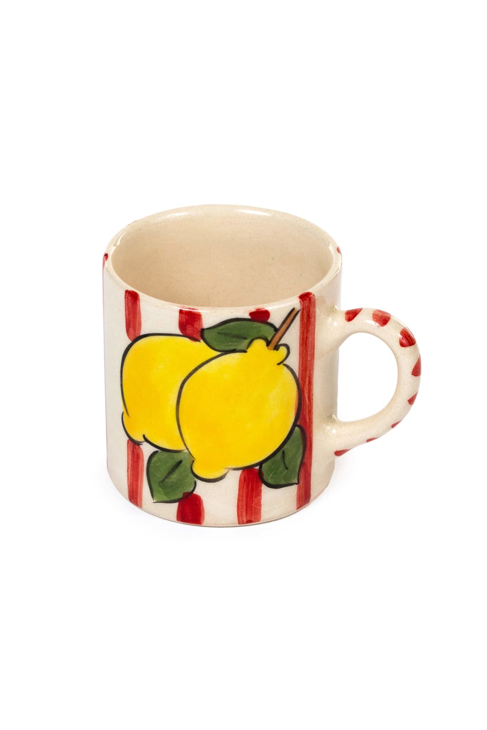 Feeling Good Inside-Red Lemon Line Handled Coffee Set-Bardak-2-fleurdirect.live
