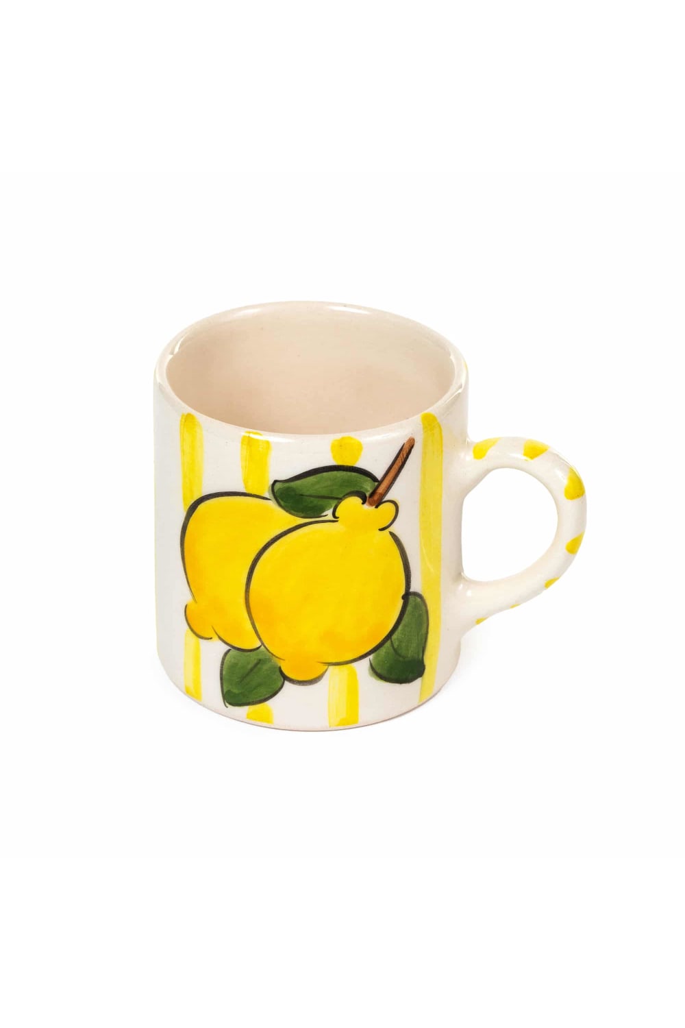 Feeling Good Inside-Yellow Lemon Line Handled Coffee Set-Bardak-5-fleurdirect.live
