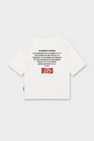 Fifty Pieces-Beyaz Düşük Omuzlu Sırt Baskılı T-Shirt-T-Shirts-9-fleurdirect.live