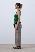 Fifty Pieces-Canlı Yeşil Core Kontrast Dikişli Halter Yaka Atlet-Top-7-fleurdirect.live