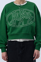 Fifty Pieces-Canlı Yeşil Core Mid Length Sweatshirt-Sweatshirts & Hoodies-3-fleurdirect.live