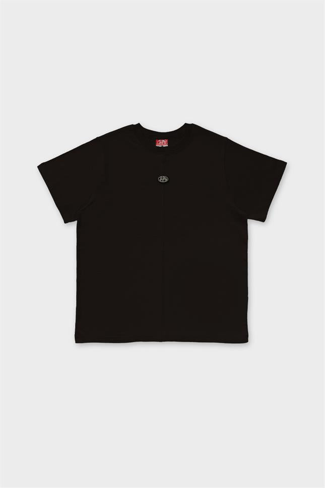 Fifty Pieces-Kahverengi Loose Fit Sırt Baskılı T-Shirt-T-Shirts-6-fleurdirect.live