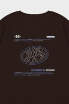 Fifty Pieces-Kahverengi Oversize Sırt Baskılı T-Shirt-T-Shirts-10-fleurdirect.live