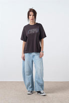 Fifty Pieces-Kahverengi Oversize Sırt Baskılı T-Shirt-T-Shirts-5-fleurdirect.live