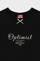 Fifty Pieces-Siyah Fiyonk Detaylı T-Shirt-T-Shirts-5-fleurdirect.live