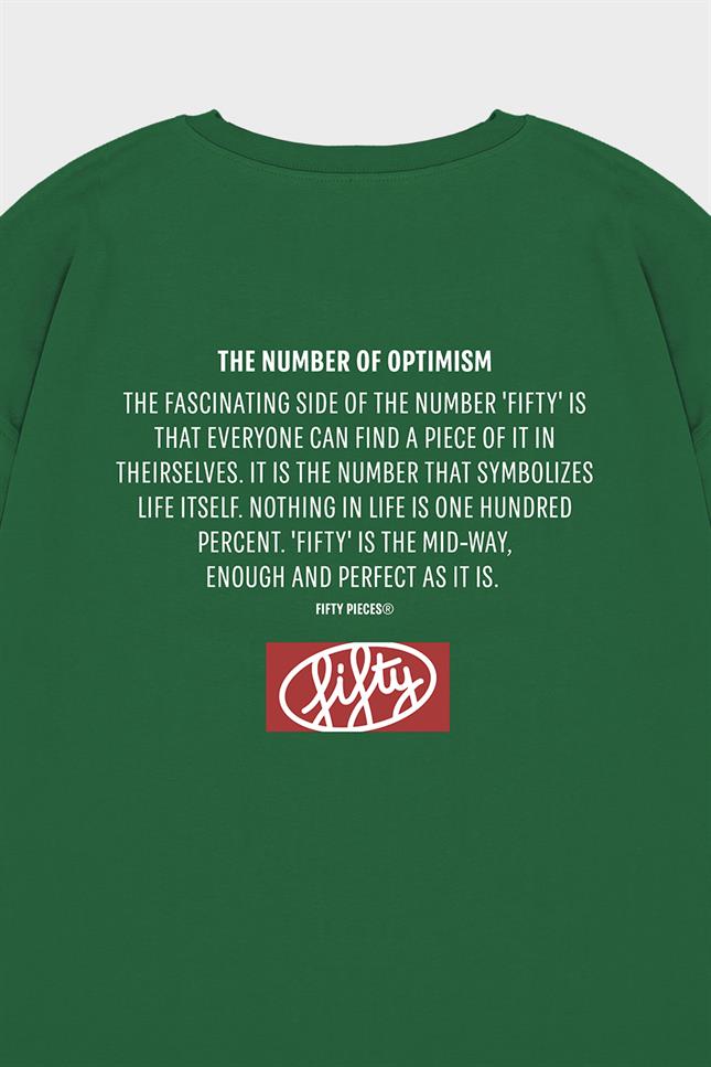 Fifty Pieces-Yeşil Oversize Sırt Baskılı T-Shirt-T-Shirts-10-fleurdirect.live
