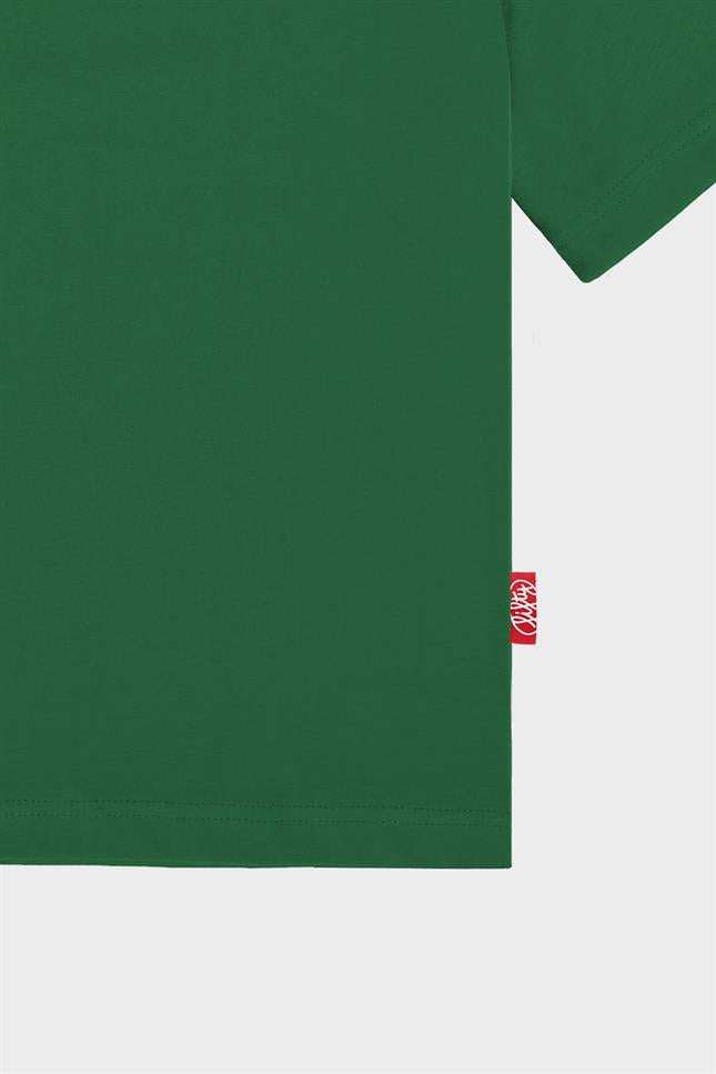 Fifty Pieces-Yeşil Oversize Sırt Baskılı T-Shirt-T-Shirts-11-fleurdirect.live