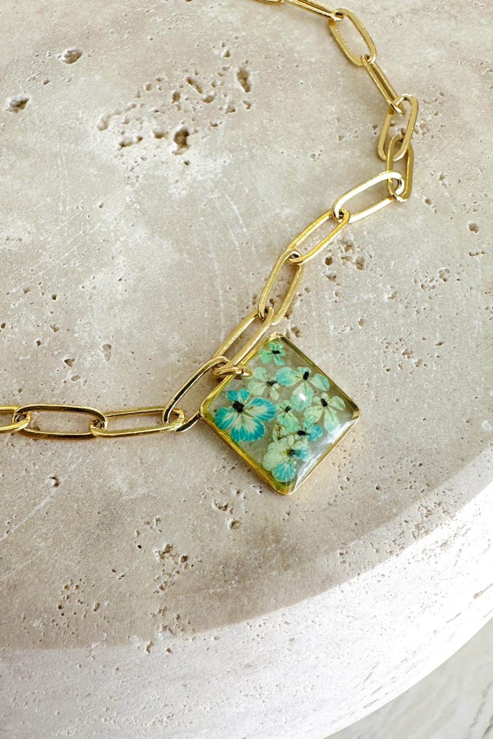 Fiorel Design-Golden Garden Square - Blue Bileklik-Bileklik-1-fleurdirect.live