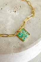 Fiorel Design-Golden Garden Square - Blue Bileklik-Bileklik-1-fleurdirect.live