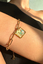 Fiorel Design-Golden Garden Square - Blue Bileklik-Bileklik-2-fleurdirect.live