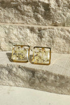 Fiorel Design-Teeny Weeny Square - White Küpe-Küpe-1-fleurdirect.live