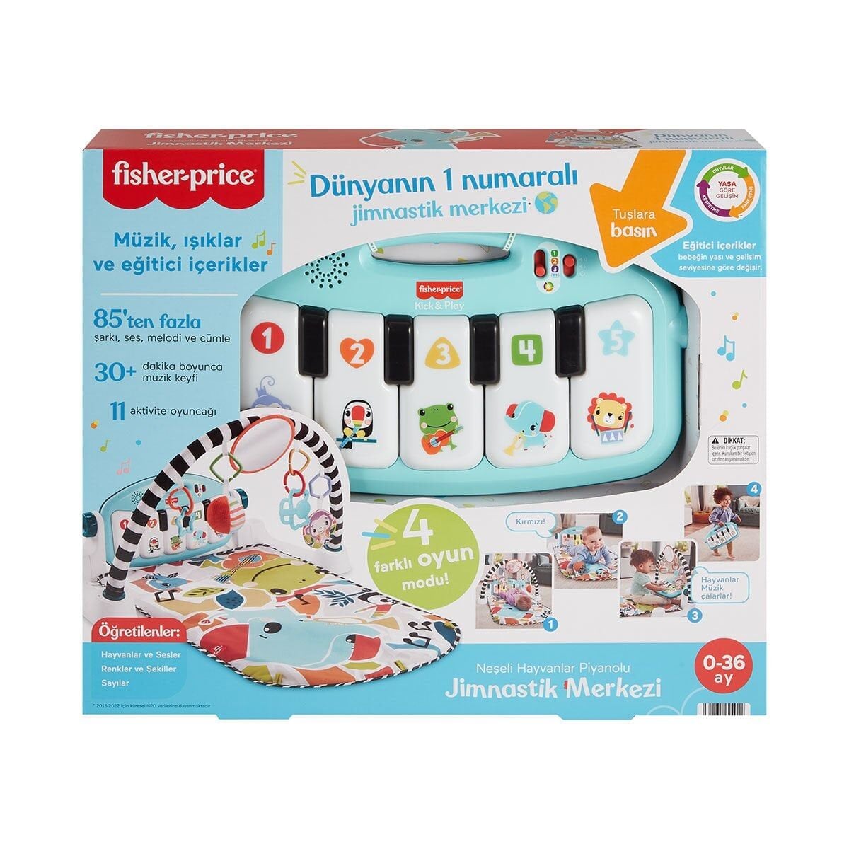 Hwy49 Fisher-Price Neşeli Hayvanlar Piyanolu Jimnastik Merkezi