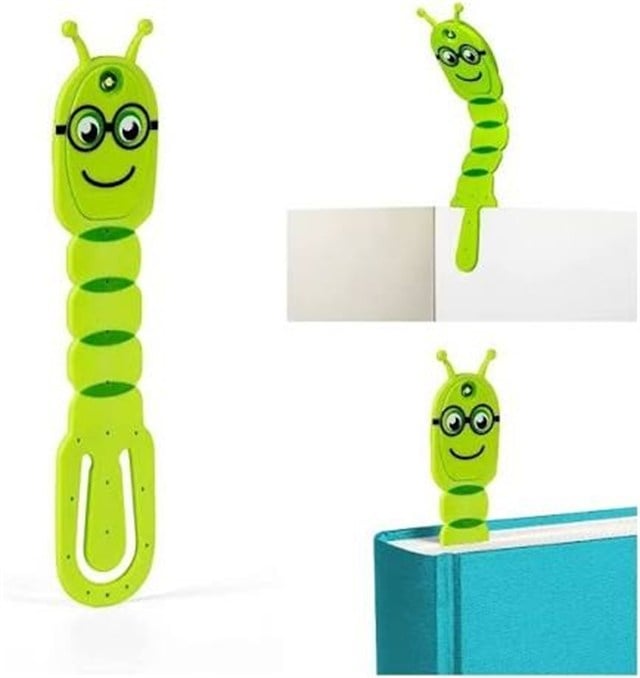 Flexilight-Pals Bookwarm Green - Arkadaşlar Esnek Okuma Lambası Kitapkurdu Yeşil-Kitap Okuma Lambası-2-fleurdirect.live