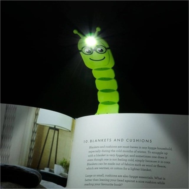 Flexilight-Pals Bookwarm Green - Arkadaşlar Esnek Okuma Lambası Kitapkurdu Yeşil-Kitap Okuma Lambası-4-fleurdirect.live