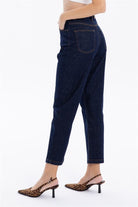 GMG Firenze-5 Cep Yüksek Bel Mom Fit Kadın Denim Jean Pantolon-DENİM PANTOLON-5-fleurdirect.live