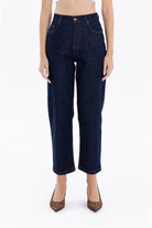 GMG Firenze-5 Cep Yüksek Bel Mom Fit Kadın Denim Jean Pantolon-DENİM PANTOLON-6-fleurdirect.live