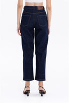 GMG Firenze-5 Cep Yüksek Bel Mom Fit Kadın Denim Jean Pantolon-DENİM PANTOLON-7-fleurdirect.live