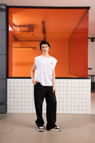 GMG Firenze-Bisiklet Yaka Logo Detaylı Kolsuz T-Shirt-T-Shirts-1-fleurdirect.live