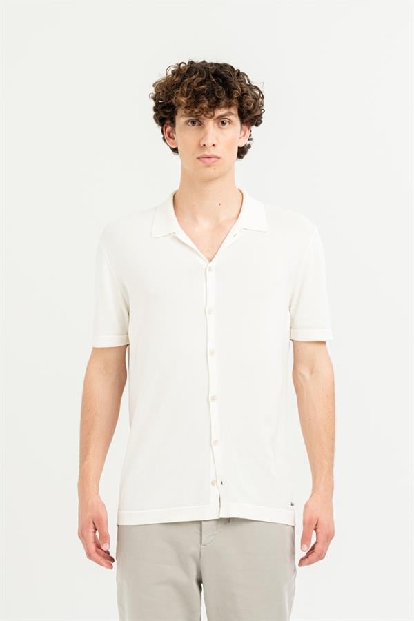 GMG Firenze-Kısa Kollu Slim Fit Triko Erkek Gömlek-Summer'25-1-fleurdirect.live