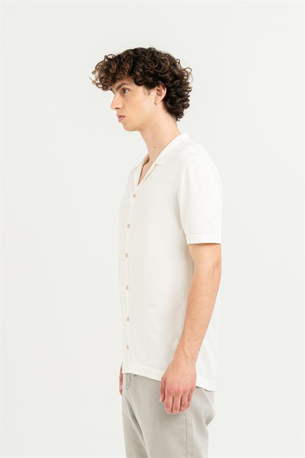 GMG Firenze-Kısa Kollu Slim Fit Triko Erkek Gömlek-Summer'25-5-fleurdirect.live