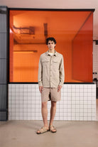 GMG Firenze-Regular Fit Moleskin Kumaş Erkek Dış Gömlek-SWEAT MONT-1-fleurdirect.live