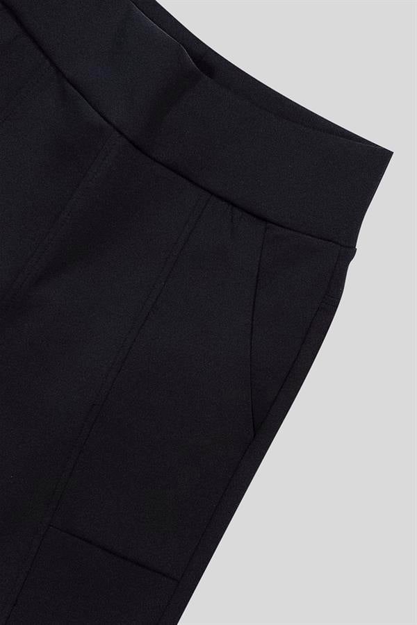GMG Firenze-Yüksek Bel İspanyol Paçası Fermuarlı örme Kadın Tayt Pantolon-Activewear-6-fleurdirect.live
