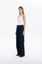 GMG Firenze-Yüksek Bel Wide Leg Bol Paça Denim Kadın Jean Pantolon-//Özel Fi̇yatlar-12-fleurdirect.live