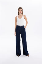GMG Firenze-Yüksek Bel Wide Leg Bol Paça Denim Kadın Jean Pantolon-//Özel Fi̇yatlar-9-fleurdirect.live