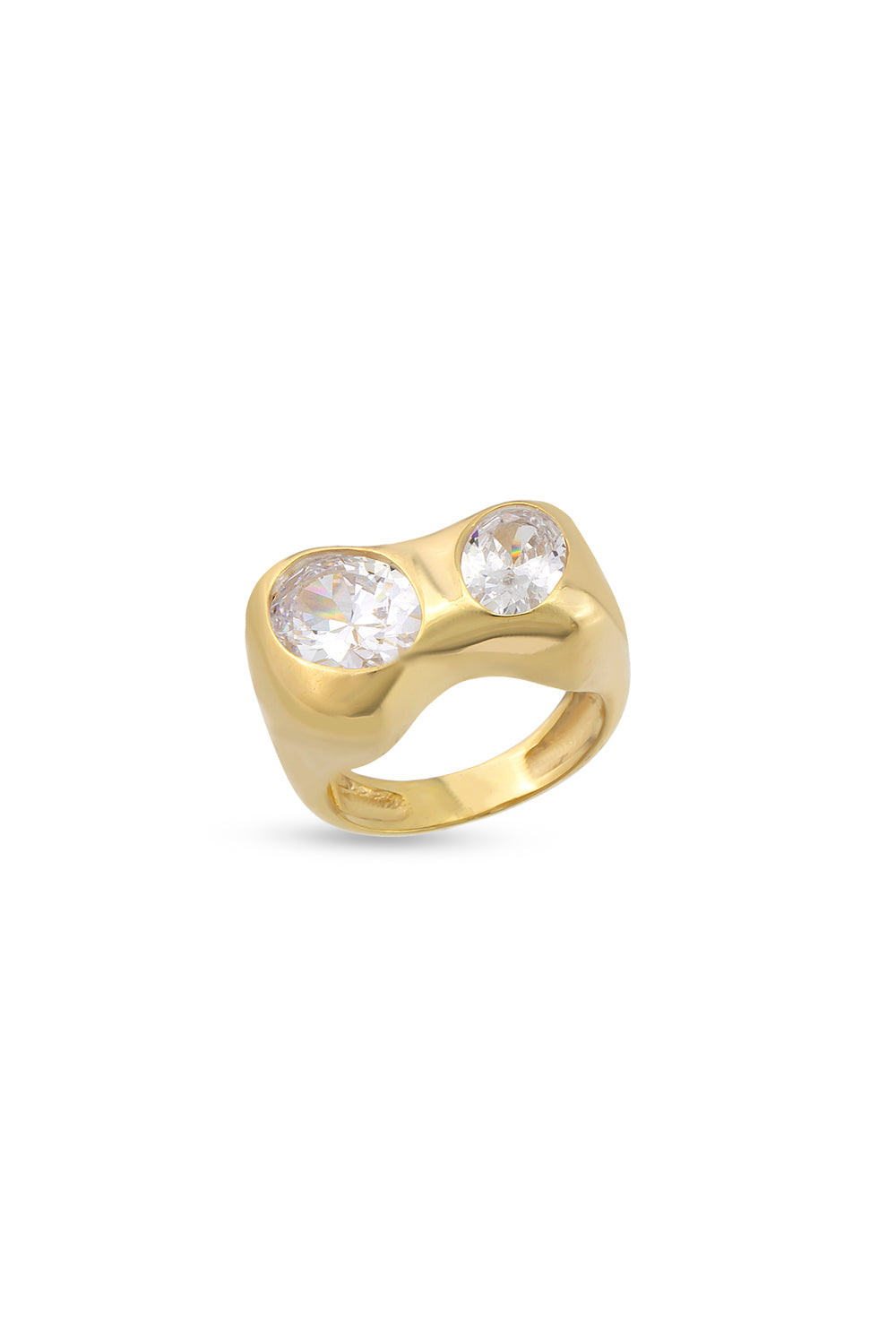Gal İstanbul-Two Stone Ring Gold-Yüzük-1-fleurdirect.live