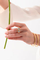 Gal İstanbul-Two Stone Ring Gold-Yüzük-2-fleurdirect.live