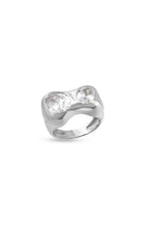 Gal İstanbul-Two Stone Ring Silver-Yüzük-1-fleurdirect.live
