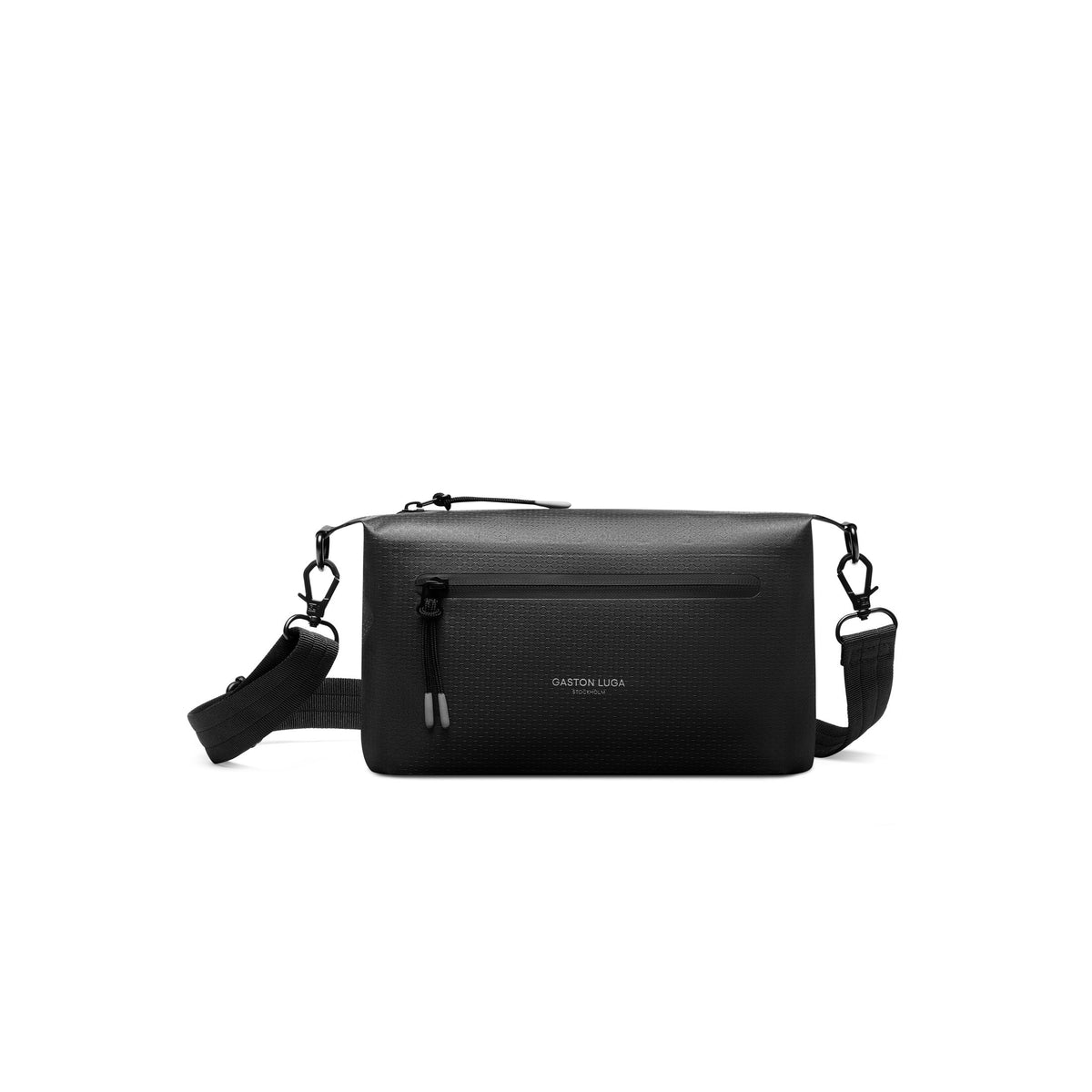 Gaston Luga-Gaston Luga Lightweight Duo Seal Crossbody Omuz çantası Black-Omuz Çantası-1-fleurdirect.live