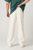 Gennaro-Carpenter Pants - Beyaz-Kot Pantolon-4-fleurdirect.live