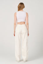 Gennaro-Carpenter Pants - Women Beyaz-Kot Pantolon-3-fleurdirect.live