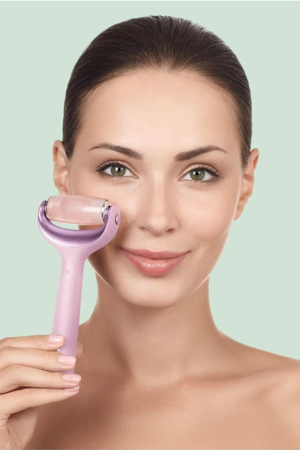 Geske-Mikro İğneli, Buz Başlığı, Pembe Kuvars Başlıklı Dermaroller | Micro Needle Face & Body Roller-Cilt Bakım Aletleri-4-fleurdirect.live
