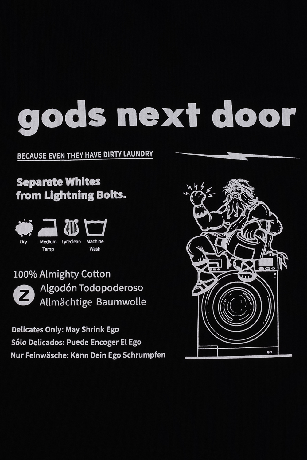 Gods Next Door-Zeus' Almighty Washing Guide-T-Shirts-3-fleurdirect.live