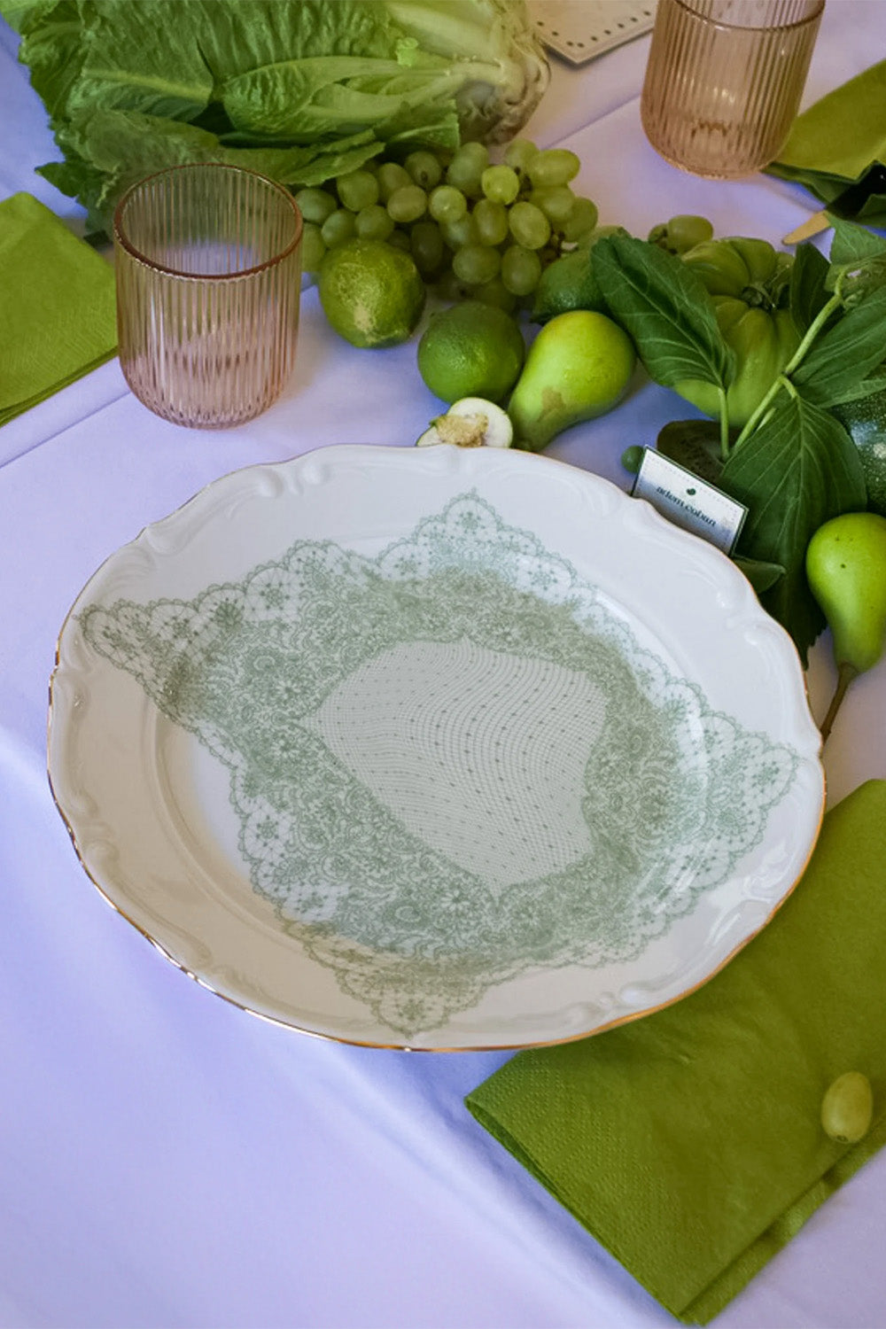 Volante Dentelle 27 Cm Porselen Tabak - 0