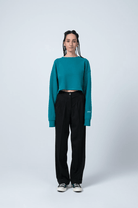 Gruff-Green Crop-Sweatshirts & Hoodies-4-fleurdirect.live