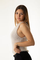 Handarte Los Angeles-Krem El Örgüsü Süveter-Top-3-fleurdirect.live