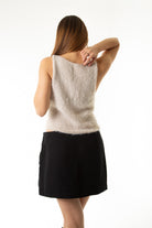 Handarte Los Angeles-Krem El Örgüsü Süveter-Top-5-fleurdirect.live