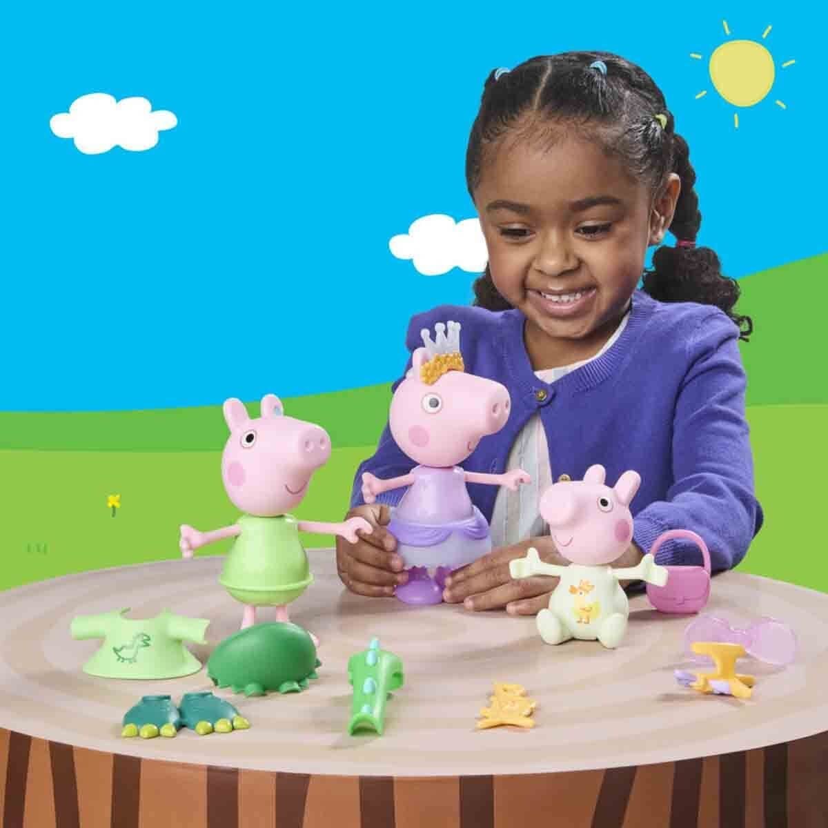 G2508 Peppa Pig 3Lü Giydirme Seti - Three Little Piggies Dress-Up
