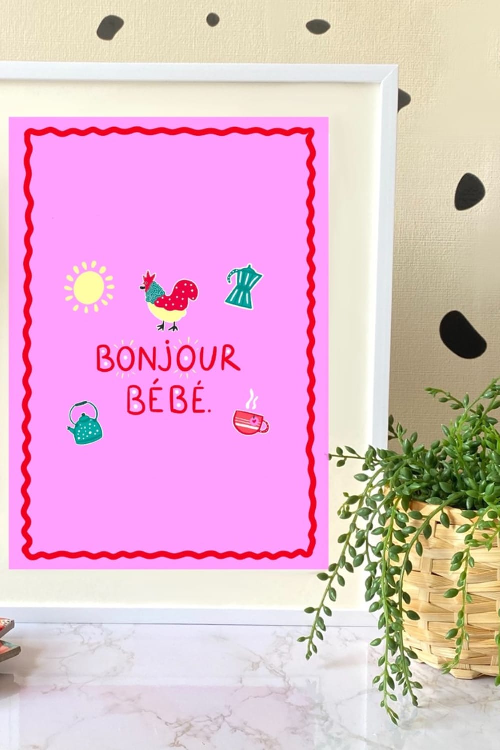 Hello Melody-Bonjour Bebe Baskı-Tablo-1-fleurdirect.live